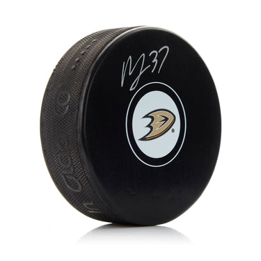 Mason McTavish Autographed Anaheim Ducks Hockey Puck