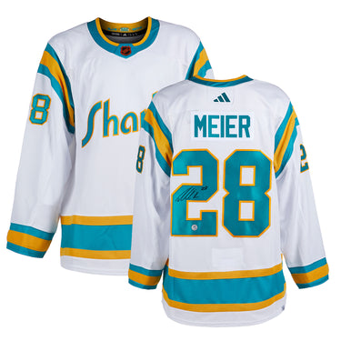 Timo Meier Signed San Jose Sharks Reverse Retro 2.0 adidas Jersey