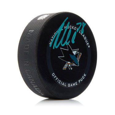 Timo Meier Signed San Jose Sharks Official Game Puck