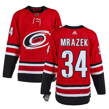 Petr Mrazek Autographed Carolina Hurricanes adidas Jersey