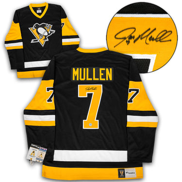 Joe Mullen Signed Pittsburgh Penguins Throwback Breakaway Jersey