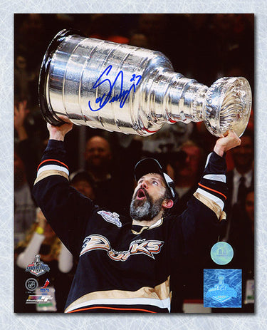 Scott Niedermayer Autographed Anaheim Ducks Stanley Cup 8x10 Photo