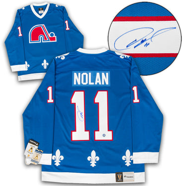 Owen Nolan Signed Quebec Nordiques Throwback Breakaway Jersey