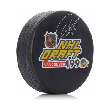 Owen Nolan Signed 1990 NHL Entry Draft Puck with Note