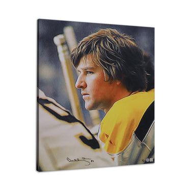 Bobby Orr Signed Boston Hockey Portrait 26x32 Art Canvas /4