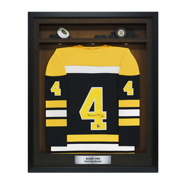 Bobby Orr Signed Boston Bruins Locker Room 36x44 Jersey Frame