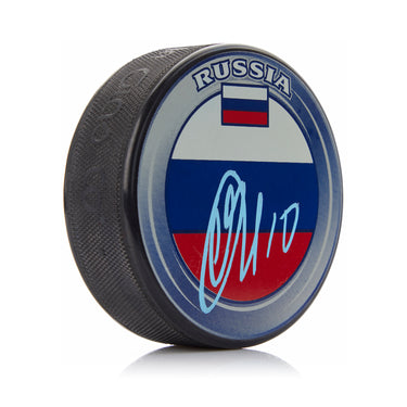Artemi Panarin Autographed Team Russia Hockey Puck