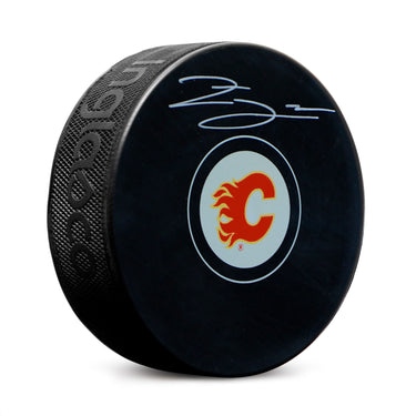 Zayne Parekh Autographed Calgary Flames Hockey Puck