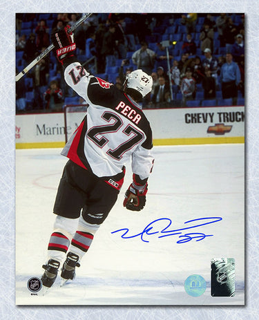 Mike Peca Autographed Buffalo Sabres Final Game Farewell 8x10 Photo