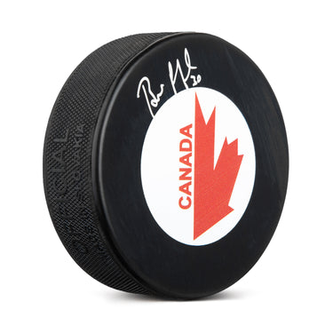 Bill Ranford Team Canada Autographed Canada Cup Hockey Puck