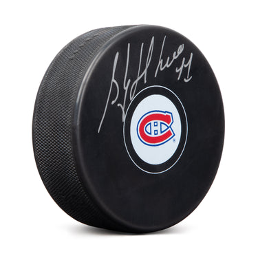 Stephane Richer Autographed Montreal Canadiens Hockey Puck