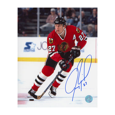 Jeremy Roenick Autographed Chicago Blackhawks Hockey 8x10 Photo