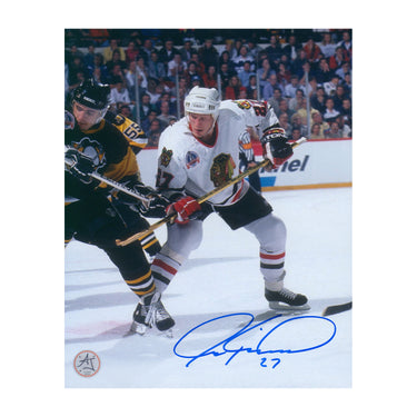 Jeremy Roenick Signed Chicago Blackhawks Playoff Finals 8x10 Photo