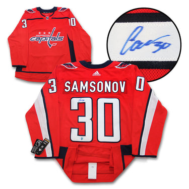 Ilya Samsonov Autographed Washington Capitals adidas Jersey