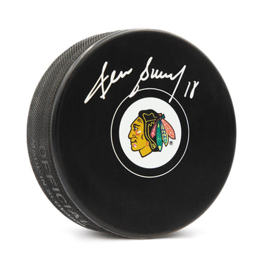 Denis Savard Signed Chicago Blackhawks Hockey Puck