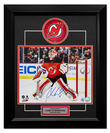 Cory Schneider New Jersey Devils Autographed Goalie Action 20x24 Frame