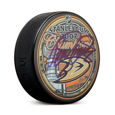 Teemu Selanne Signed Anaheim Ducks 2007 Stanley Cup Champions Puck