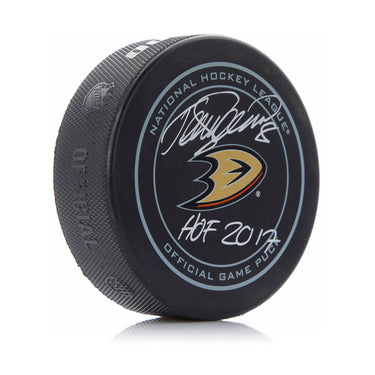 Teemu Selanne Signed Anaheim Ducks Official Game Puck