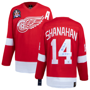 Brendan Shanahan Signed Detroit Red Wings Stanley Cup Throwback Fanatics Jersey