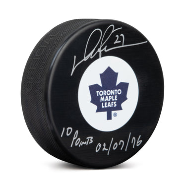 Darryl Sittler Toronto Maple Leafs Signed & Dated 10 Point Night Puck