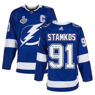 Steven Stamkos Tampa Bay Lightning Signed 2021 Stanley Cup adidas Jersey