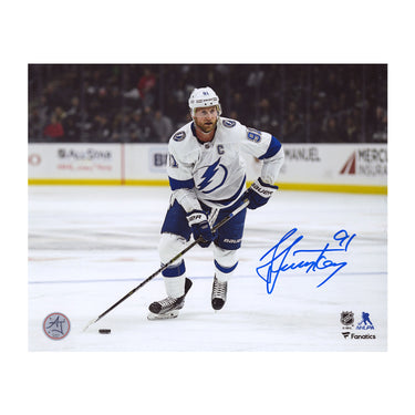 Steven Stamkos Signed Tampa Bay Lightning Puck Rush 8x10 Photo