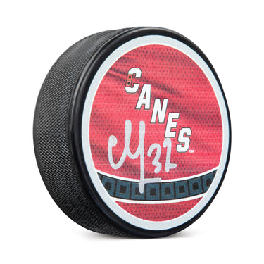 Andrei Svechnikov Signed Carolina Hurricanes Reverse Retro Dual Logo Puck