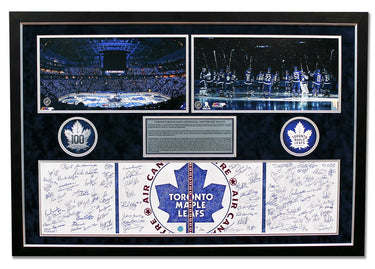 Toronto Maple Leafs Centennial Season 100 Player Signed 31x45 Frame #/100