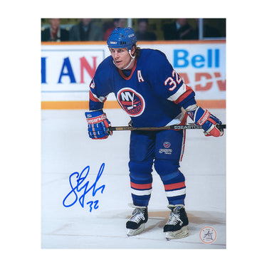 Steve Thomas Autographed New York Islanders Game Action 8x10 Photo