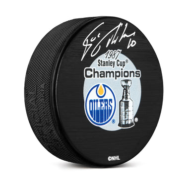 Esa Tikkanen Signed Edmonton Oilers 1987 Stanley Cup Champions Puck