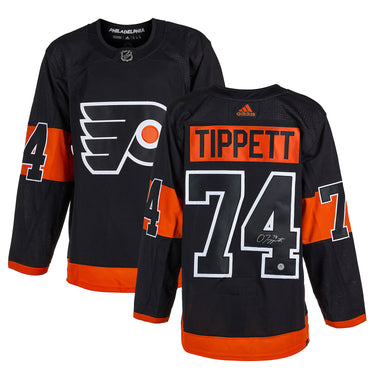 Owen Tippett Signed Philadelphia Flyers Alternate Black adidas Jersey