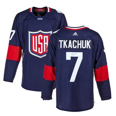 Brady Tkachuk Autographed Team USA 2016 World Cup of Hockey Jersey