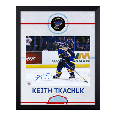 Keith Tkachuk Signed St Louis Blues Graphic Rink 19x23 Frame