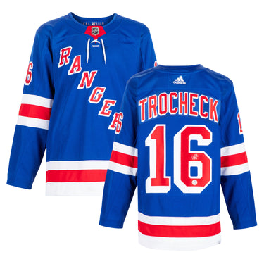 Vincent Trocheck Autographed New York Rangers Blue adidas Jersey