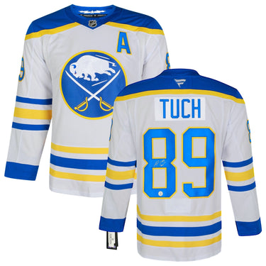 Alex Tuch Signed Buffalo Sabres White Fanatics Premium Jersey