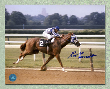 Ron Turcotte Autographed Secretariat Belmont Stakes Horse Racing 8x10 Photo