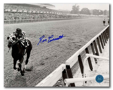 Ron Turcotte Signed Secretariat Horse Racing Triple Crown Victory 8x10 Photo