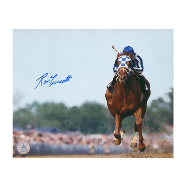 Ron Turcotte Signed Secretariat Kentucky Derby Racing 8x10 Photo