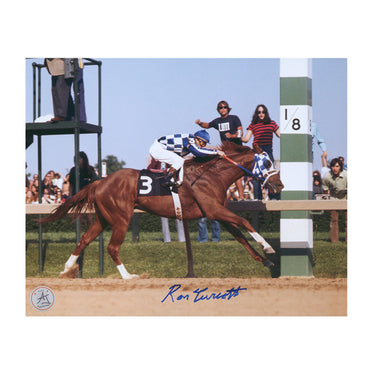 Ron Turcotte Signed Secretariat Preakness Stakes Victory 8x10 Photo