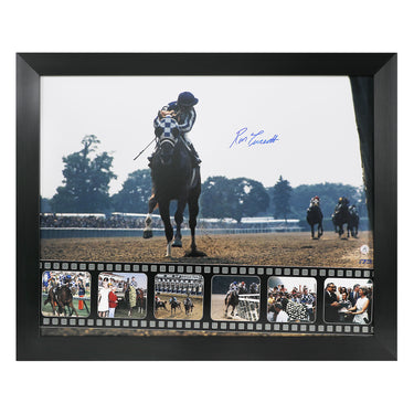 Ron Turcotte Signed Secretariat Triple Crown Victory Filmstrip 26x32 Frame #/73