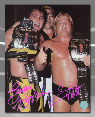 Greg Valentine Dual Signed Wrestling 8x10 Photo