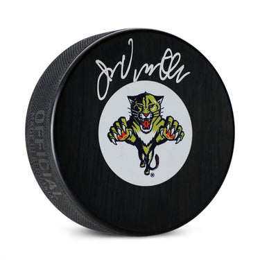 John Vanbiesbrouck Signed Florida Panthers Retro Logo Puck