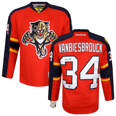 John Vanbiesbrouck Signed Florida Panthers Vintage Reebok Jersey