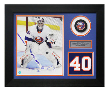 Semyon Varlamov Signed New York Islanders Game Day Number 20x24 Frame