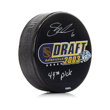 Shea Weber Signed 2003 NHL Entry Draft Puck with 49th Pick Note