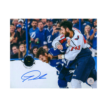 Tom Wilson Signed Washington Capitals Hockey Fight 8x10 Photo