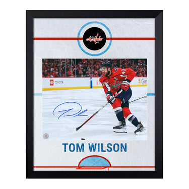 Tom Wilson Autographed Washington Capitals Graphic Rink 19x23 Frame