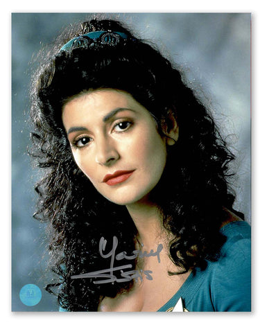 Marina Sirtis Autographed Counselor Deanna Troi Star Trek TNG 8x10 Photo