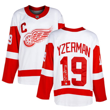 Steve Yzerman Signed Detroit Red Wings White Fanatics Breakaway Jersey