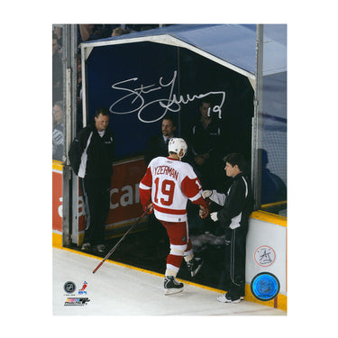 Steve Yzerman Autographed Detroit Red Wings Last Step 8x10 Photo